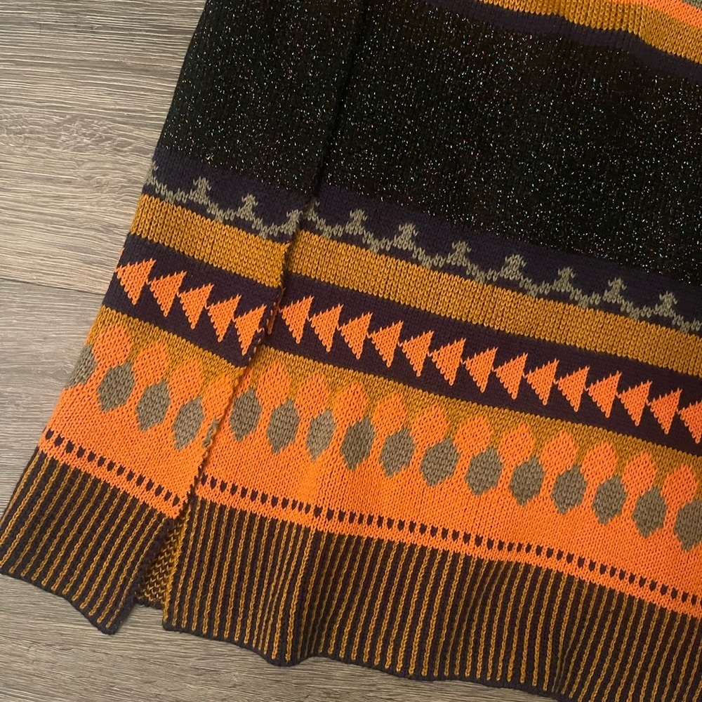 BlankLondon | Anthropologie | Slim Knit Patterned Midi Skirt Medium Western Boho - Picture 4 of 6